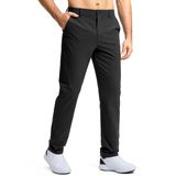 Calças De Golfe Pudolla, Vestido Elástico Masculino, Leve, Preto, 40 L X 34 L