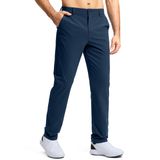 Calças De Golfe Pudolla, Vestido Elástico Masculino, Leve, Azul Marinho, 40 L X 34 L