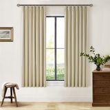 Cortinas Twodrapes Blackout Linen 160x160cm Cáqui Claro