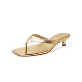 Sandálias Femininas Com Salto De Gatinho Flip Flops Vivianly, Tamanho 8