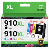 Cartuchos De Tinta Gagalay 910xl Para Impressoras Hp, Pacote Com 4