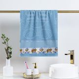 Toalha Avulsa Fantasy Infantil 100% Algodão - 1,15m X 75cm - Ursinho Marinheiro - Azul