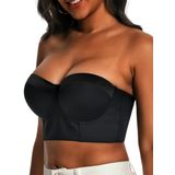 Sutiã Dvpol 46d Longline Preto Para Mulheres Plus Size