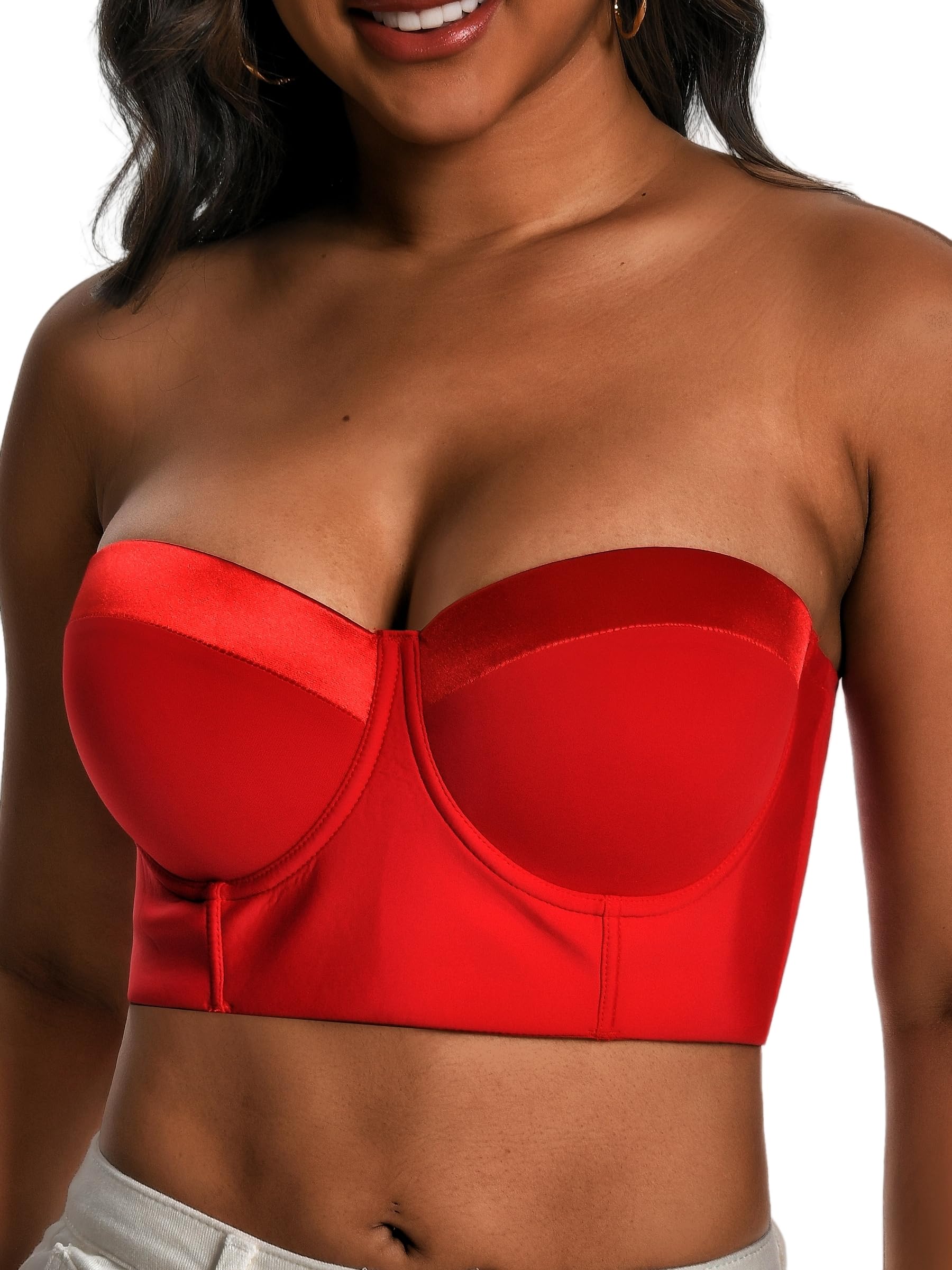 Sutiã Sem Alças Dvpol Longline Red 34d