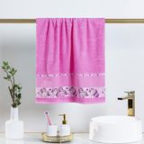 Toalha Avulsa Fantasy Infantil 100% Algodão - 1,15m X 75cm - Unicórnio - Rosa
