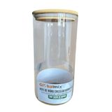 Pote Vidro Circular Hermético Multiuso Tampa Bambu - 1200ml