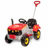 Carrinho De Passeio E Pedal Trator Vermelho Calesita 1046