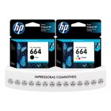 Cartucho De Tinta Hp 664 F6v28a F6v29a Kit 1115 2136 3636 3836 3635 4676