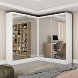 Closet Casal Duplo Belém 4 Portas Premium 4 Gavetas Carioca Móveis
