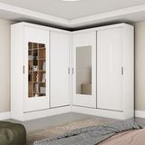 Closet Casal Duplo Belém 4 Portas Com Espelho 4 Gavetas Carioca Móveis
