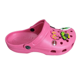 Babuche Chinelo Feminino Rosa Escuro Pingentes Eva Decorativos