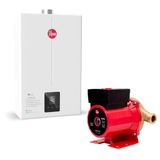 Kit Aquecedor 15 Litros Glp Bivolt + Bomba 350w 220v Rheem
