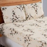 Jogo De Lençol Usual Estampado Casal Queen 3 Peças Percal 180 Fios - Palha Floral