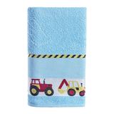 Toalha De Banho Infantil Happy World 1,15m X 75cm 100% Algodão Macio - Caminhão Azul