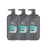 Sabonete Corporal E Facial Dove Men + Care Para Pele Sensível, 900 Ml, Pacote Com 3