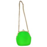 Bolsa Silicone Tiracolo Vintage Verde Com Corrente Dourada (bl-2662-6)