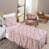 Jogo De Lençol Alegria Kids Solteiro 3 Peças Infantil 100% Algodão Macio - Rosa Fashion