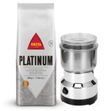 Kit Café Delta Q Torrado Grão + Moedor De Grãos Inox