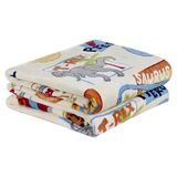 Cobertor Carrosel Solteiro Infantil Mantinha Flannel Estampada 01 Peça - Dinossauro