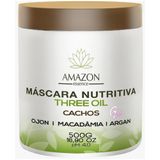 Mascara Nutritiva Three Oil Cachos 500g Amazon Essence