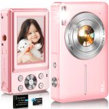 Câmera Digital Nosela Fhd 44mp 1080p Com Cartão De 32gb Para Crianças Rosa