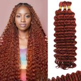Cabelo Trançado Humano Em Deep Water Wave 14 Polegadas 110g