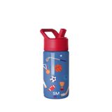 Garrafa De Água Simple Modern Kids Summit Com Tampa De Palha De 400 Ml