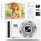 Câmera Digital Ruwaqart 5k 72mp Uhd Com Zoom 16x Para Crianças