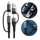 Cabo Usb C Turbo 1,2m Usb-a + Usb C+ Lightning Tomate Tc-302