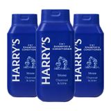 Shampoo E Condicionador Harry&#39;s 2 Em 1 Para Homens 414 Ml (pacote Com 3)
