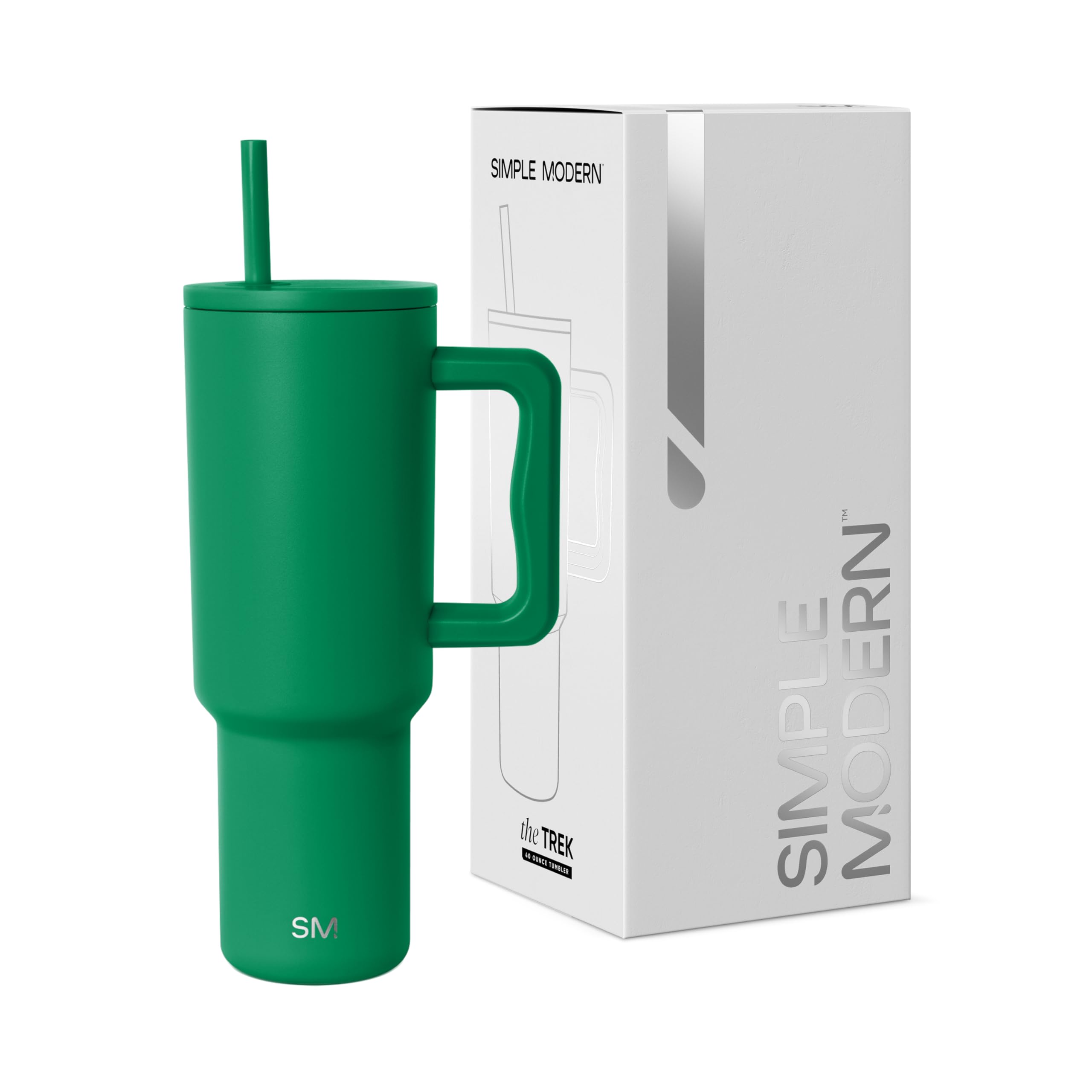 Copo Simple Modern Trek De 1,2 L Com Alça E Tampa De Palha