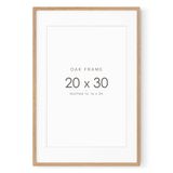 Moldura De Pôster Wallwisy Natural Oak 20x30 Cm Com Tapete Para 16x24 Cm