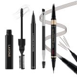 Kit De Maquiagem Lavone Microblading Eyebrow Coffee À Prova D&#39;água
