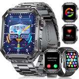 Smartwatch Lige Military Para Homens Com Tela Hd E 5atm À Prova D&#39;água