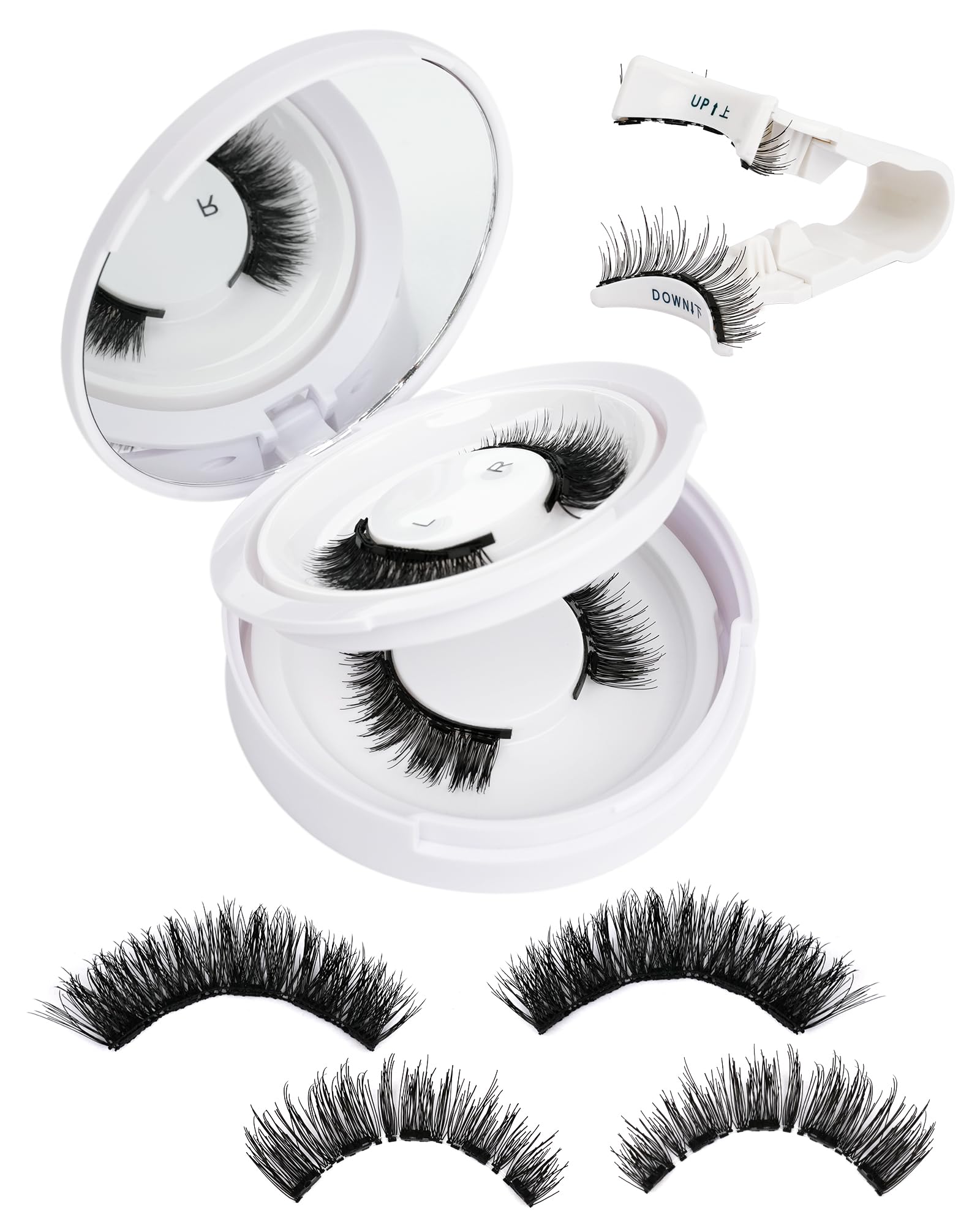 Kit De Cílios Magnéticos Emeda, 2 Pares, Reutilizável Com Aplicador