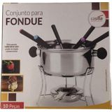 Conjunto Para Foundue Ferro Prata Com Cabo Mimo 10206
