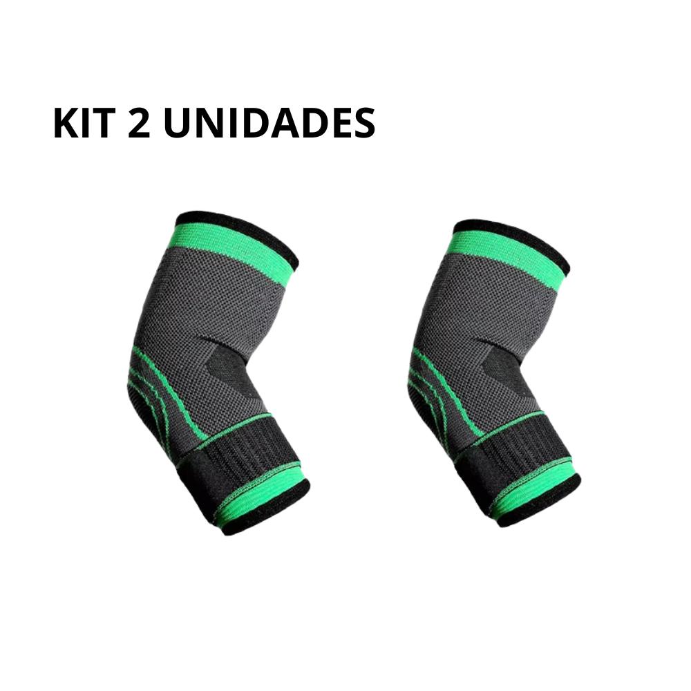 Kit 2 Cotoveleira Alta Compressão Alivio De Dor E Inchaço Academia Exercicios
