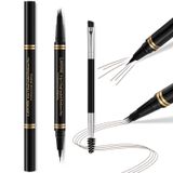 Caneta Para Sobrancelhas Lavone 2 Em 1 À Prova D&#39;água Com 4 Pontas Microblading Grey