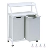 Cesto De Roupa Suja Timberer Laundry Sorter 2 Seções 110l Branco/cinza