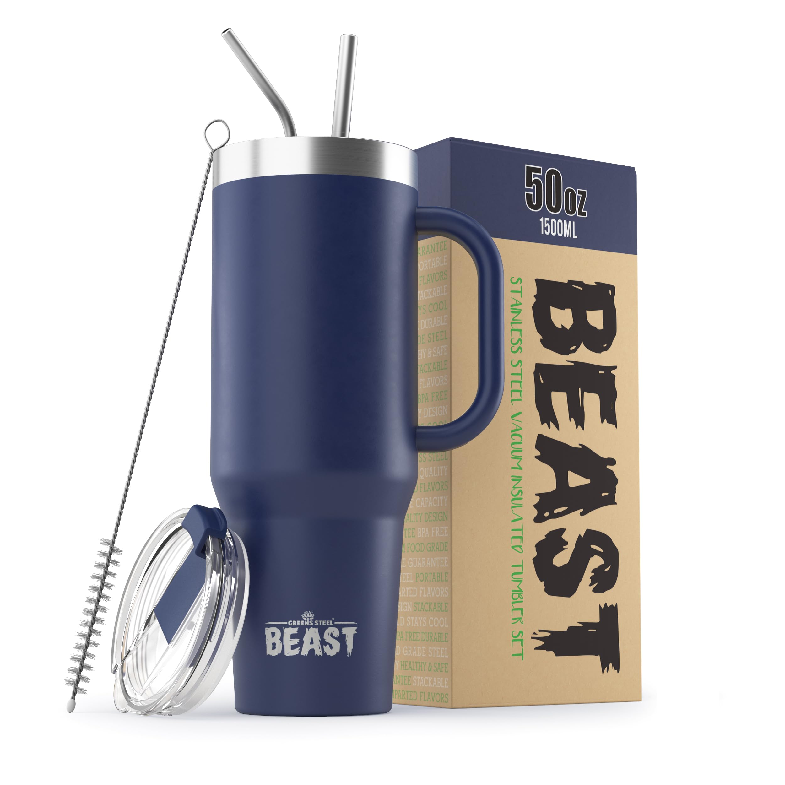 Tumbler Greens Steel Beast 1,5 L De Aço Inoxidável Isolado A Vácuo