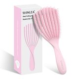 Escova Detangler Shinlea Para Cabelos Cacheados, Úmidos, Secos, Grossos E Finos