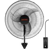 Ventilador De Montagem Em Parede Zmrtdwo 50cm Oscilante De 3 Velocidades Ip44 90°