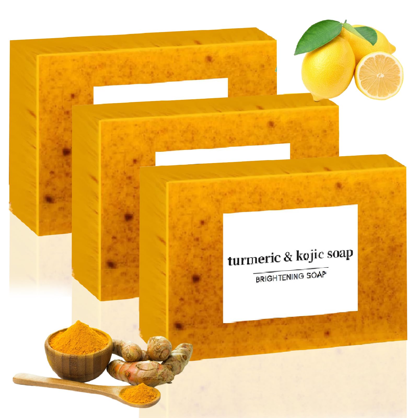 Sabonete Guluxly Lemon Turmeric Kojic Para Rosto E Corpo