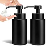 Dispensador De Sabão Espumante Gmisun Matte Black Glass 300 Ml (2 Unidades)