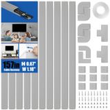 Cord Hider Delamu 4m Cable Management Grey Para Tv Na Parede