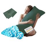 Almofada Corporal De Espuma Viscoelástica Downcool 20x54 Polegadas Com Capa