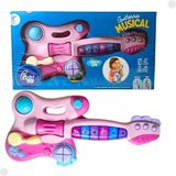 Brinquedo Musical Guitarra Baby Rosa Com Luz - Fenix