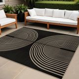 Tapete Area Rugalia Easy Jute Indoor Outdoor 160x200cm Preto