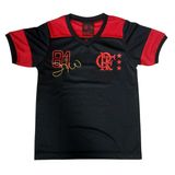 Camisa Infantil Flamengo Oficial Retro Zico 1981 Preta - Preto - 6