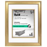 Porta-retratos American Flat Veranda Gold Vintage 11x14"